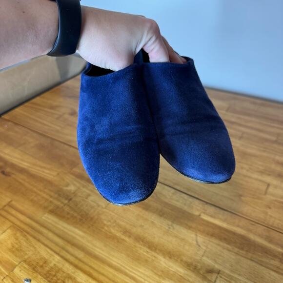 Opening Ceremony Charly Blue Suede Leather Slip On Flats Size 36 - Picture 3 of 7
